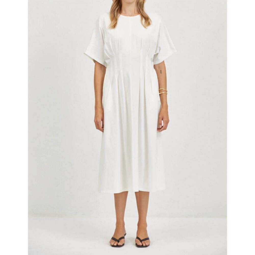 NEW A.REN sarlat flared dress in off white